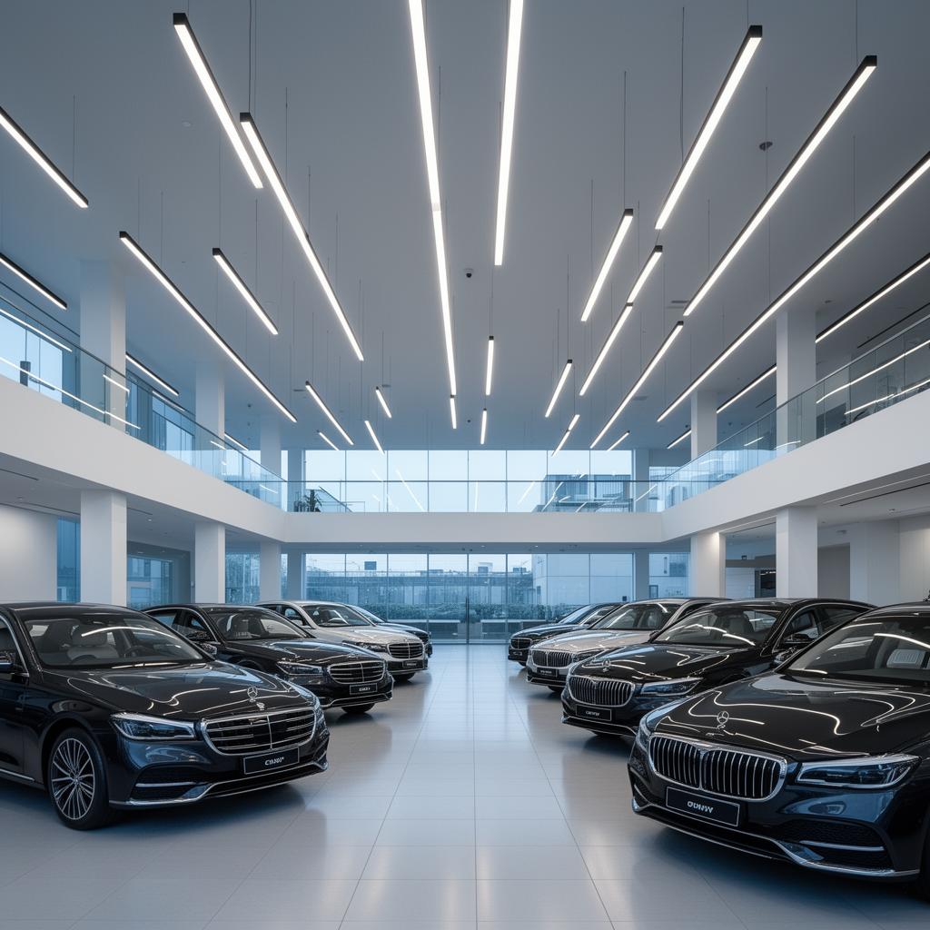 Premium car showroom interior